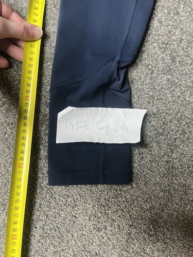 Lululemon Pace Rival Crop Womens Size 6 Blue High Rise Tight Luxtreme Mesh 21” - Picture 14 of 15