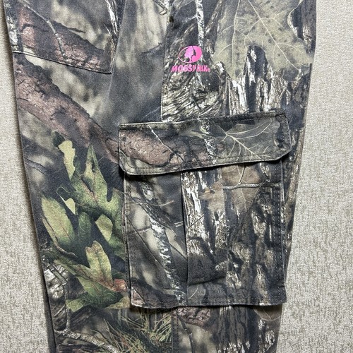Mossy Oak Cargo Pants Women XXL MO Country Green Brown Camouflage Pink Detail * - Picture 7 of 18