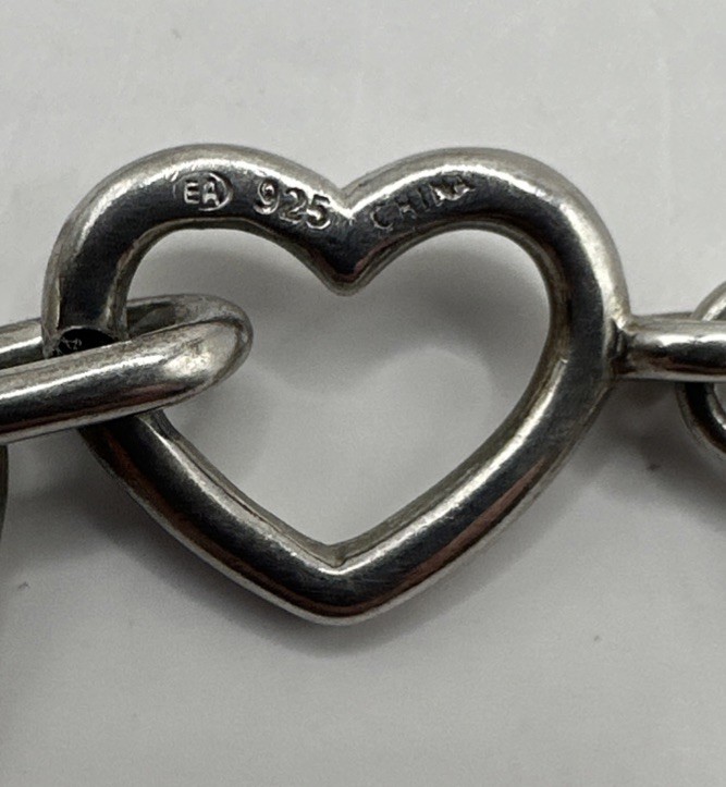 Affinity Diamond Chip Heart Link QVC Sterling Sil… - image 11