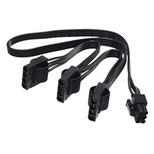 for EVGA Modular PSU Hard Drive HDD Power Adapter Cable 6 Pin to 3X 4 Pin