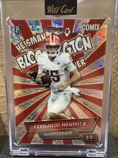 Fernando Mendoza 2/2 Rookie Wild Card Comix BLOOMINGTON HEISMAN WINNER