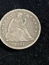 1872 Seated Liberty Silver Dollar $1 - US Coin Ungraded