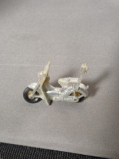 Vintage Silver Plastic Toy Scooter - Vespa Lambretta - Hong Kong