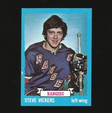 1973-74 Topps Hockey Card Number 57 Steve Vickers New York Rangers #57