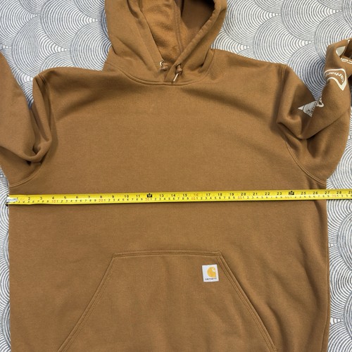 Carhartt 106228 Calce Suelto Peso Medio Gráfico Manga Pullover Sudadera con Capucha Marrón Hombres XL - Imagen 8 de 11