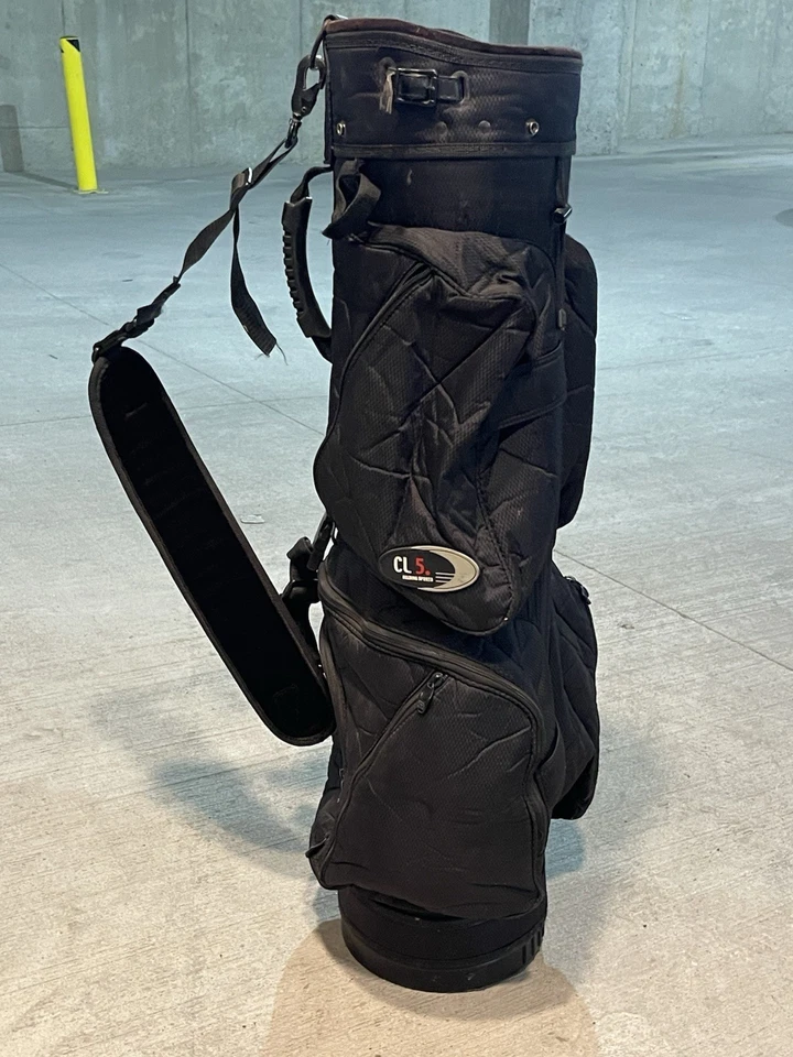 Belding Sports CL 5. Bolsa de golfe carrinho “nylon preto” com alça de ombro  - Imagem 2 de 4