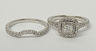 NEIL LANE 14K Gold Natural Diamond 1 CT TW Halo 2pc Wedding Set 5.6g Size 6.5 — photo 1