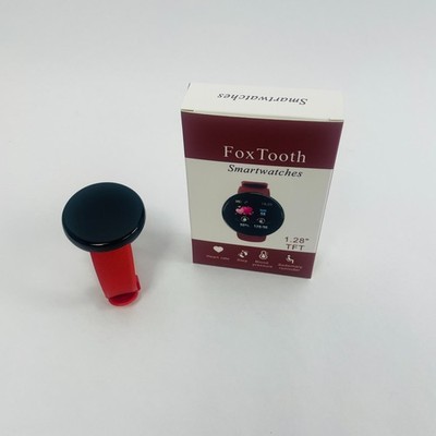 FoxTooth 1.28'' Waterproof Smart watches, 8 Sports Modes, Red