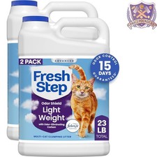 Lightweight Multi Cat Clumping Litter 23 lb Odor Control Febreze Ammonia Block