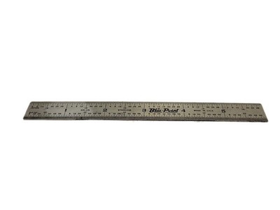General 6 Inch Stainless Steel Ruler Made USA Blue-Point Promo Item
