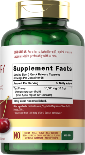 Tart Cherry Kapseln 10.500mg | 200 Pillen | Max Potency Extract | von Carlyle - Bild 2 von 8