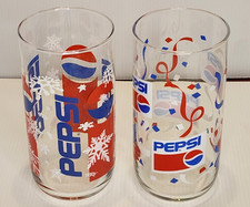 Pepsi Festive Confetti Glass and Pepsi Winter Snowflake Glass