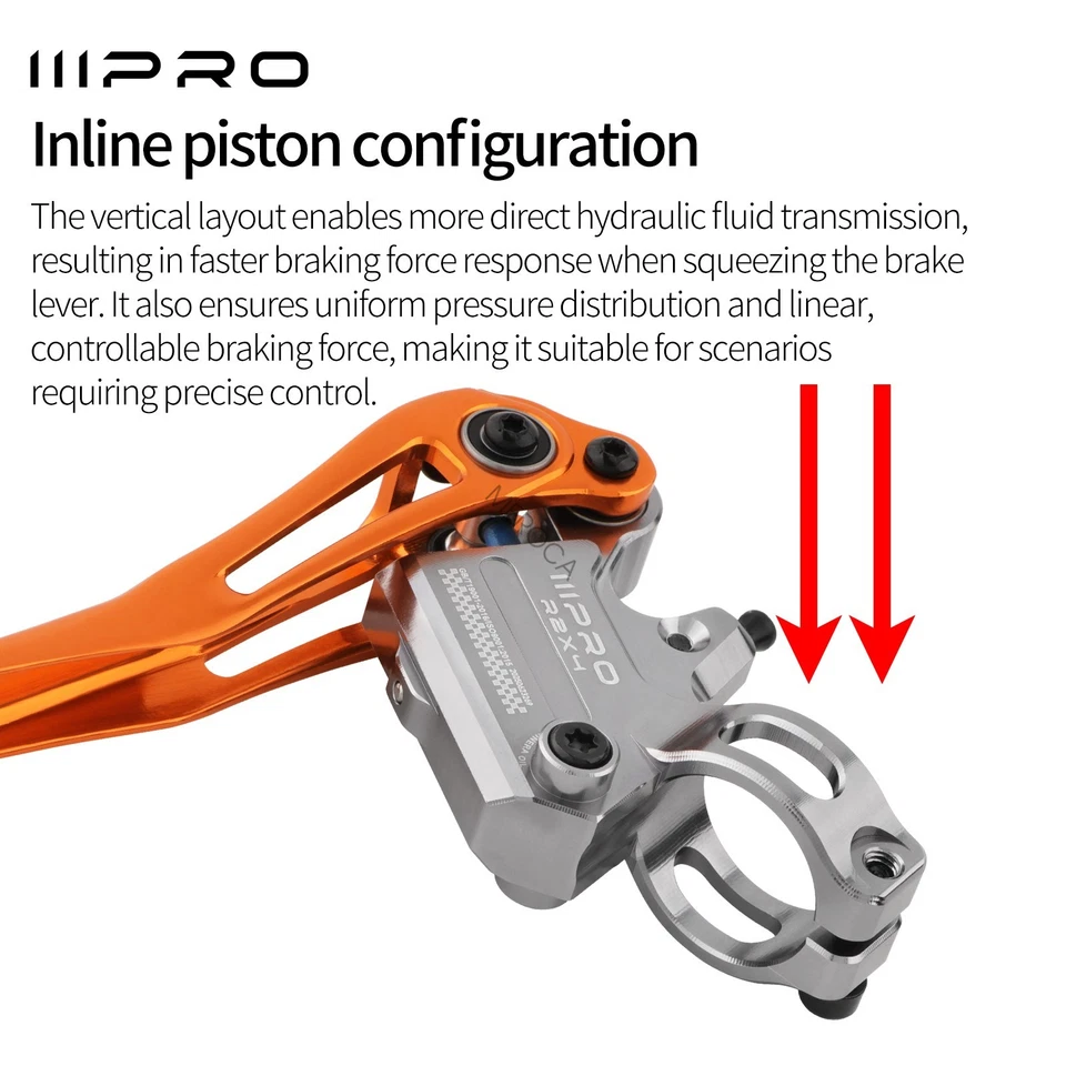 Juego de frenos de disco hidráulicos delanteros/traseros para bicicleta MTB IIPRO R2X4 880/1700 mm Foto 4 de 4