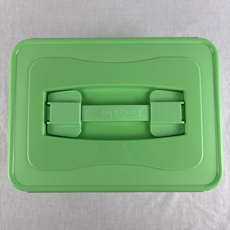 Lock And Lock 6-Piece Rectangle Food Storage Set Lime Sherbet NEW - Image 4 of 4