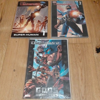 3x The Ultimates volumes TPB by Mark Millar Paperback Book Marvel
