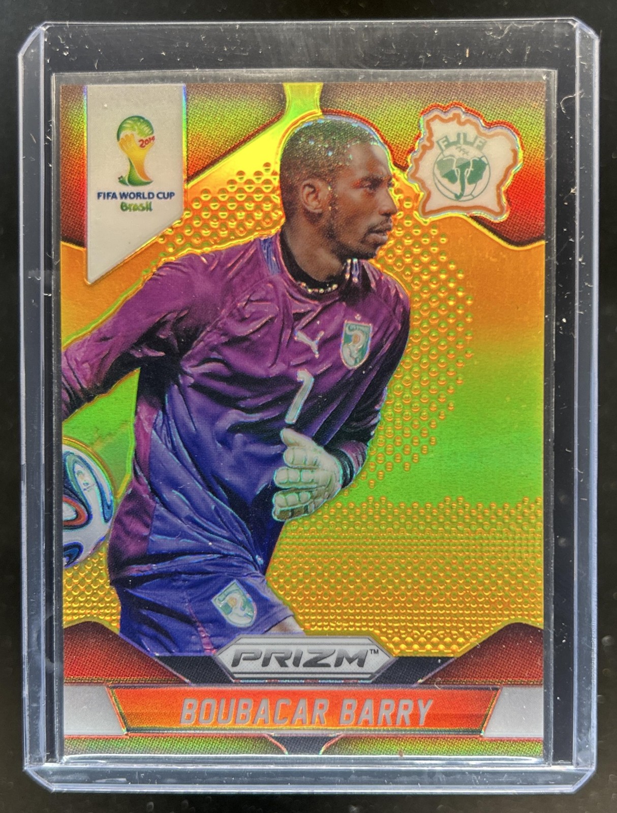 2014 Panini Prizm FIFA World Cup Brazil Boubacar Barry Prizm Gold #/10