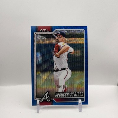 2026 Topps Chrome Spencer Strider #110 Blue Wave Refractor /150