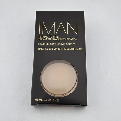IMAN Second to None Cream to Powder Foundation SAND 1 (.35oz) NIB Sealed Makeup