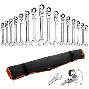 Uimoso 30-Piece Ensemble de clés à cliquet à tête souple, SAE & Métrique