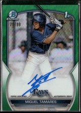 2023 Bowman Chrome 1st Bowman Green Refractor Auto /99 Miguel Tamares #CPA-MT