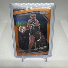 2025 Panini Prizm WNBA #76 A'ja Wilson Orange Prizm /99