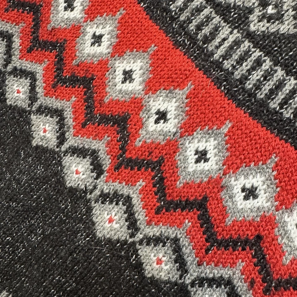 Suéter Fair Isle Original Impermeable Vintage Mujer XL Gris Multi Nórdico Foto 2 de 4