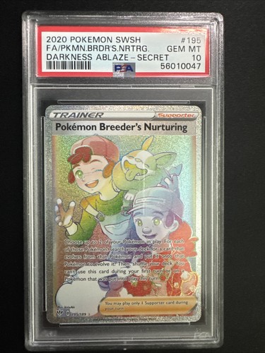 Pokémon Breeder's Nurturing graded PSA 10 for sale on eBay