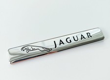 Jaguar Self Adhesive Silver  Chrome Metal 3D Badge Emblem 93mm
