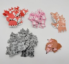 Woodland Creatures Foam Craft Stickers 57pcs Fox, Bunny, Deer, Raccoon, Hedgehog