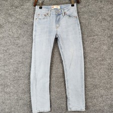 Levis 502 Jeans Regular Taper Boys Light Wash Denim Size 12 Reg 26x27