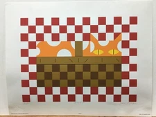 Edie Harper Baskit Cat Signed Serigraph Art Print Charley Wife #14/375