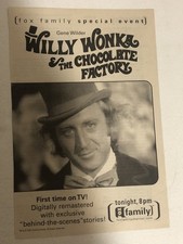 Willy Wonka & The Chocolate Factory Movie Vtg Print Ad Gene Wilder TPA19