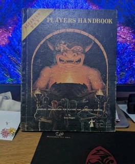 autographed TSR Dungeons & Dragons Player's Handbook by Gary Gygax 1978