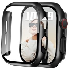 40mm 2 Pack Hard PC 40 mm for Apple Watch Series 6/5/4/SE/SE2/SE3 Black Black