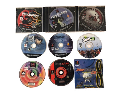 Lot of 9 Disks No Covers CD DVD Video Game Scratches AS-IS