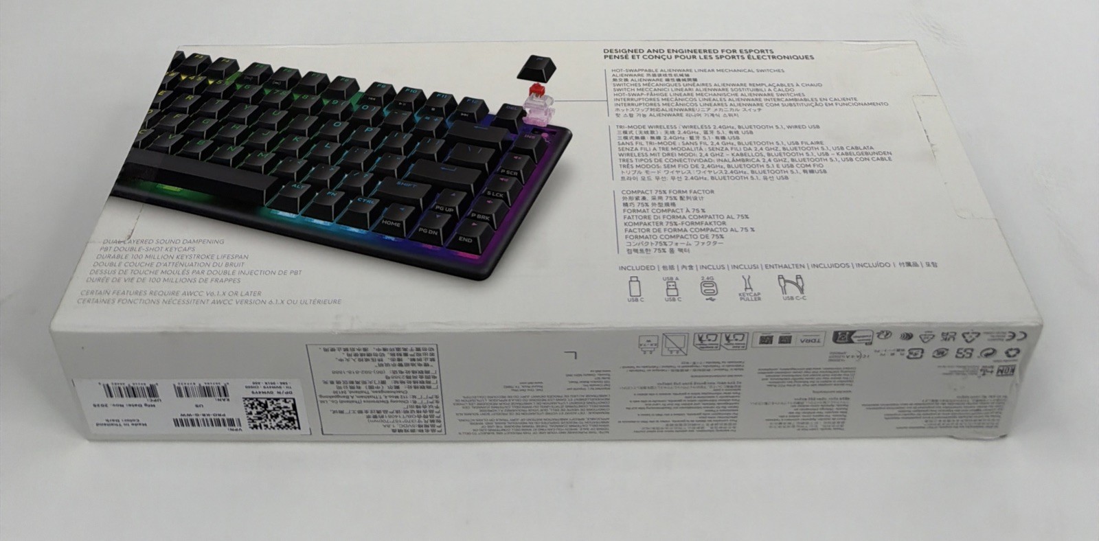 Alienware Pro Wireless Gaming Keyboard Dark Side Moon / Brand New