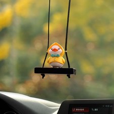 Swinging Duck Car Hanging Ornament, Rear View Mirror Accessories, Cute 2 Duck