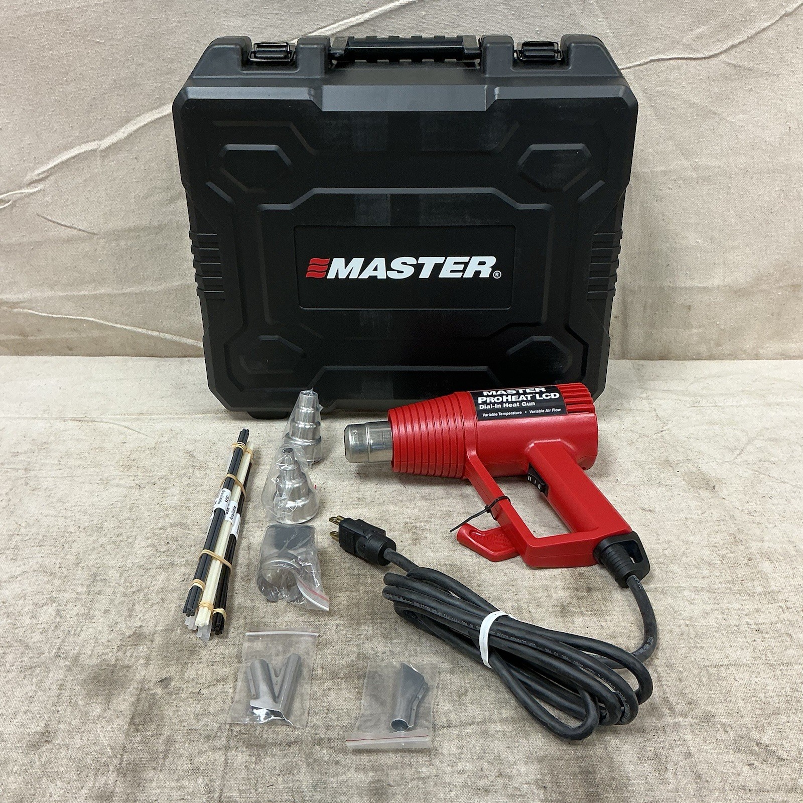 MASTER APPLIANCE PH-1400WK Heat Gun Kit Pistol-Grip 120V 130°F-1000°F 4cfm