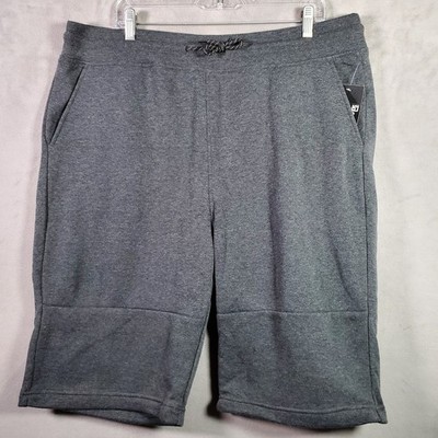 Sp Essentials Fleece Shorts Mens 2XL Charcoal Gray Athleisure Loungewear NWT