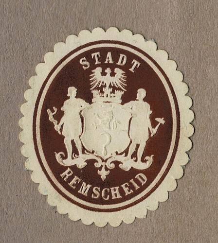 Siegelmarke STADT REMSCHEID (braun)