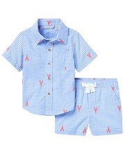 Janie And Jack The Cabana Matching Set Blue 0-3