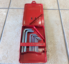 Incomplete Snap-on Sae Hex Key Allen Wrench Set 38 - 028 Missing 7 Usa