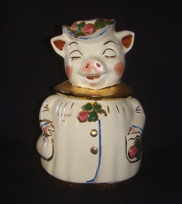 Shawnee Wonderful Winnie Gold Trim Pig Cookie Jar LE #112/150 Mark Supnick Sign