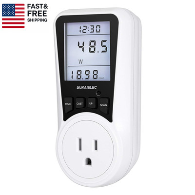 Watt Meter, Cost Calculator, Plug-In Electricity Usage Monitor