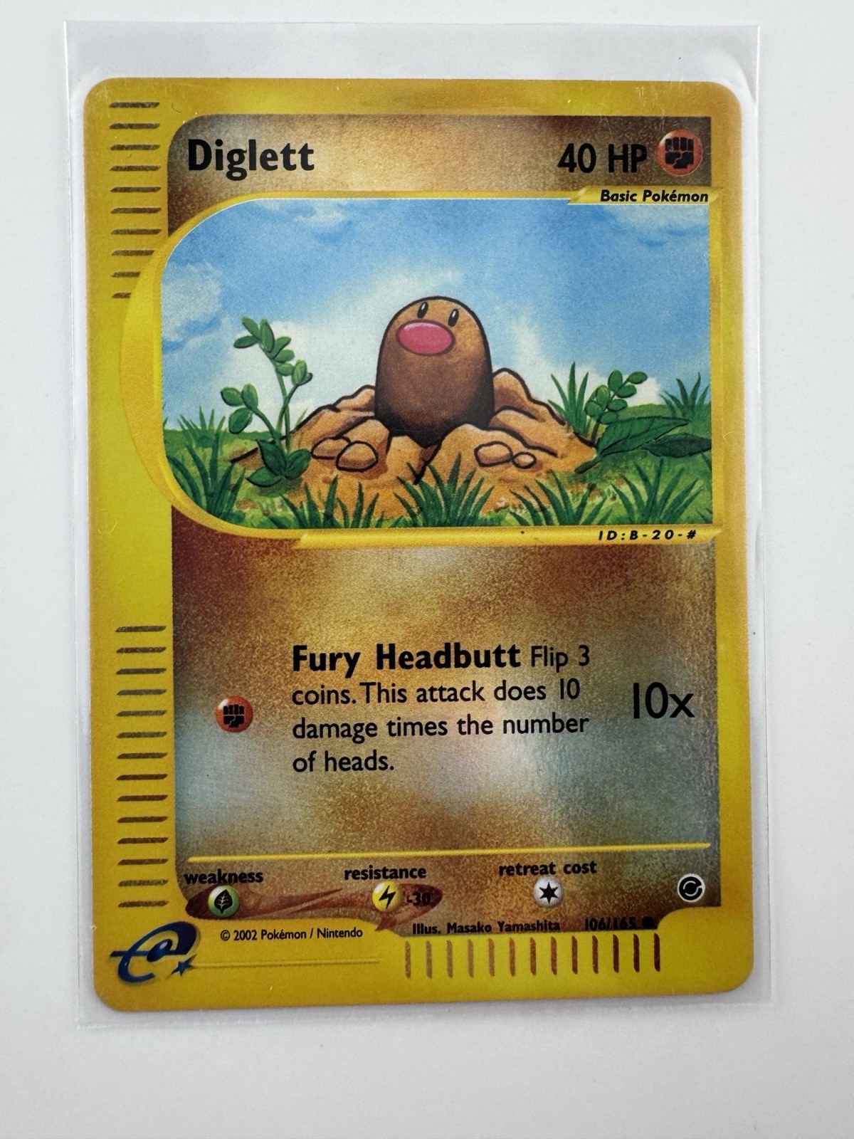 Pokemon Expedition Diglett Common Card 106/165 NM