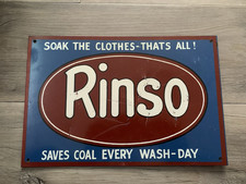 Vintage Advertising Enamel RINSO Sign