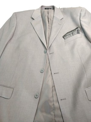 Men Suits 2 Piece Giorgio Ferrano Silver Color It's A Collector Item 