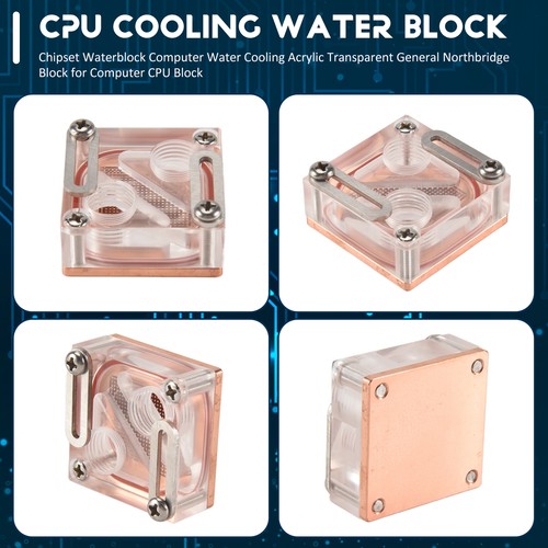 Chipset Waterblock Computer Water Cooling Acrylic Transparent General7174 - Afbeelding 2 van 7