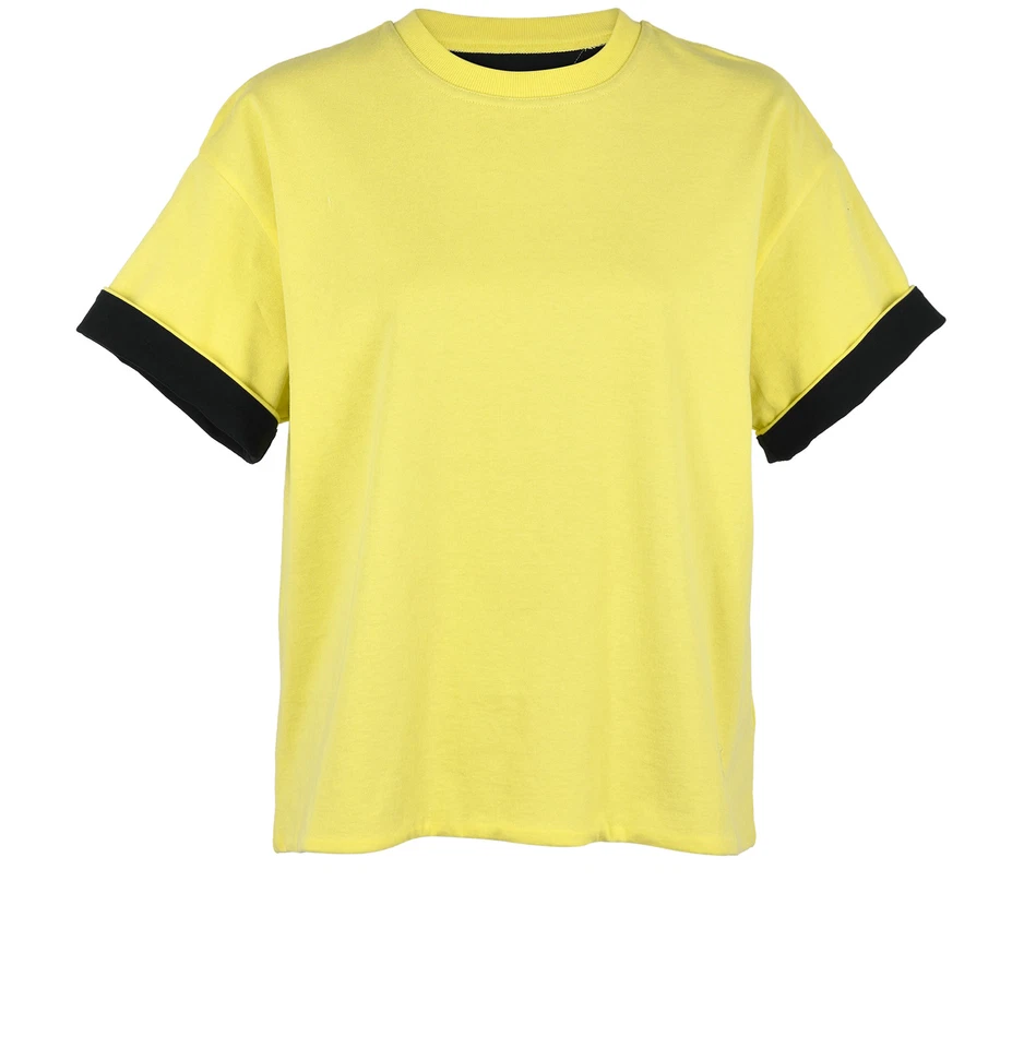 Bottega Veneta Double Layer T-Shirt Womens M Yellow Cotton