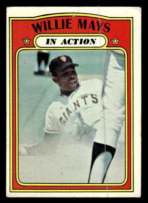 1972 Topps Willie Mays San Francisco Giants 50 Low Grade Filler JX1512